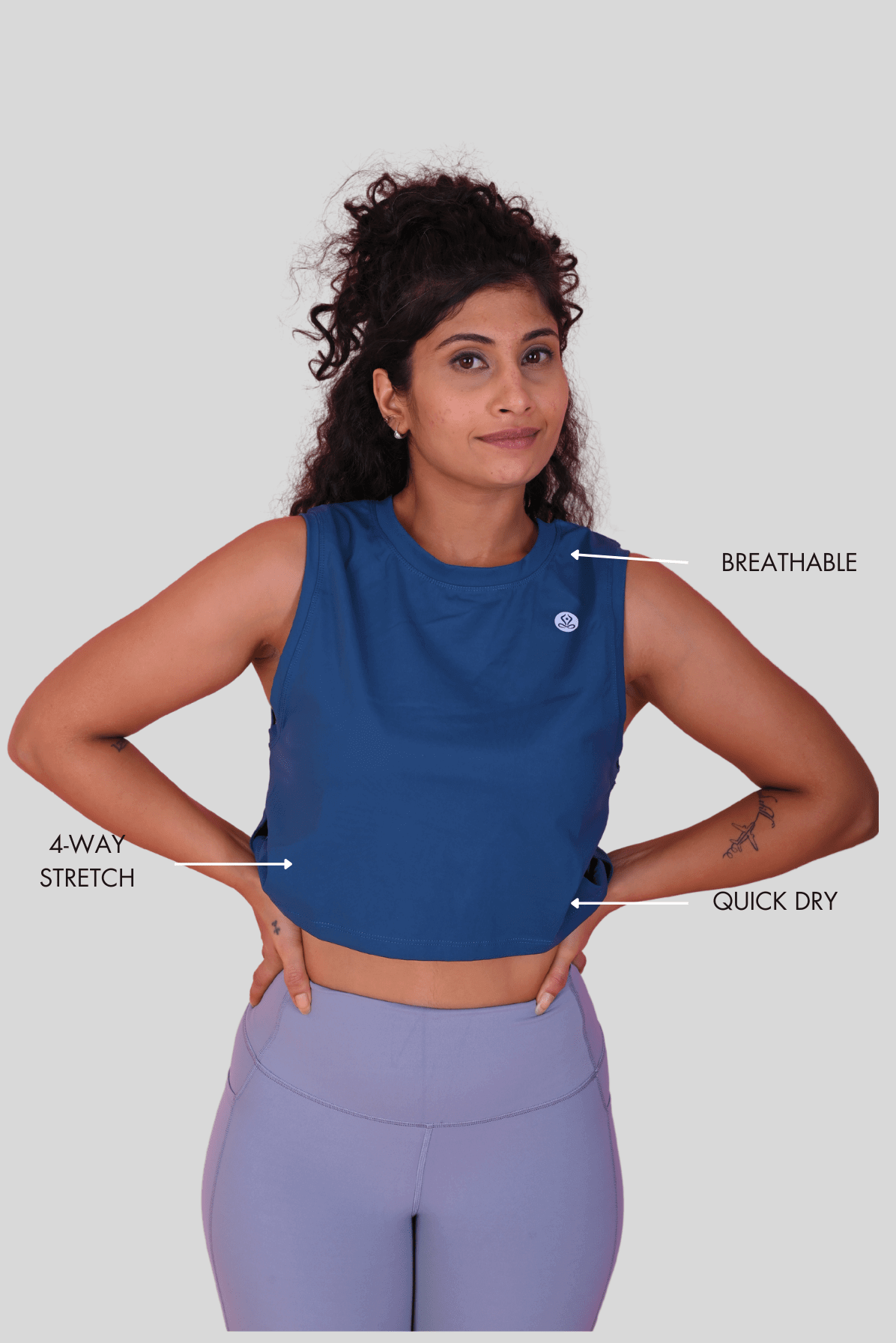 Athleisure Top in Lake Blue YOGINIS