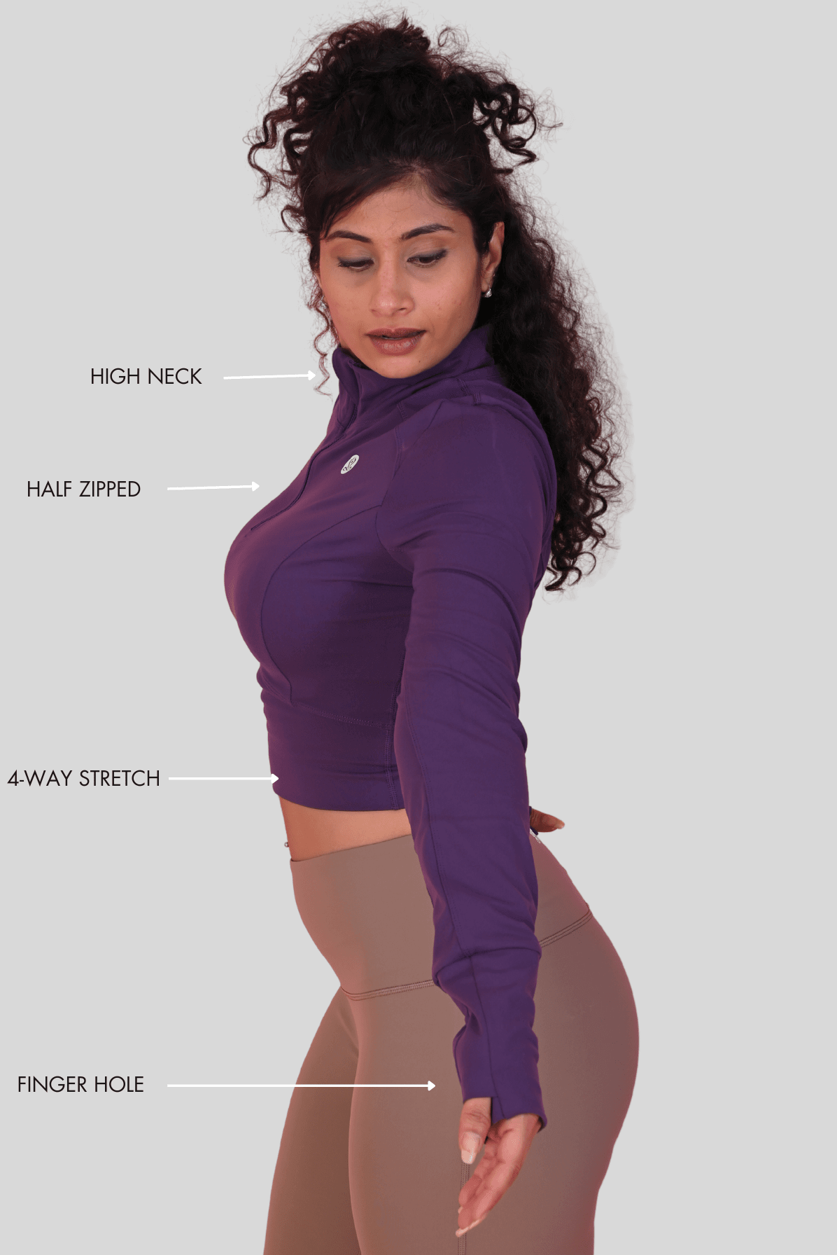Melody Top in Dark Purple YOGINIS