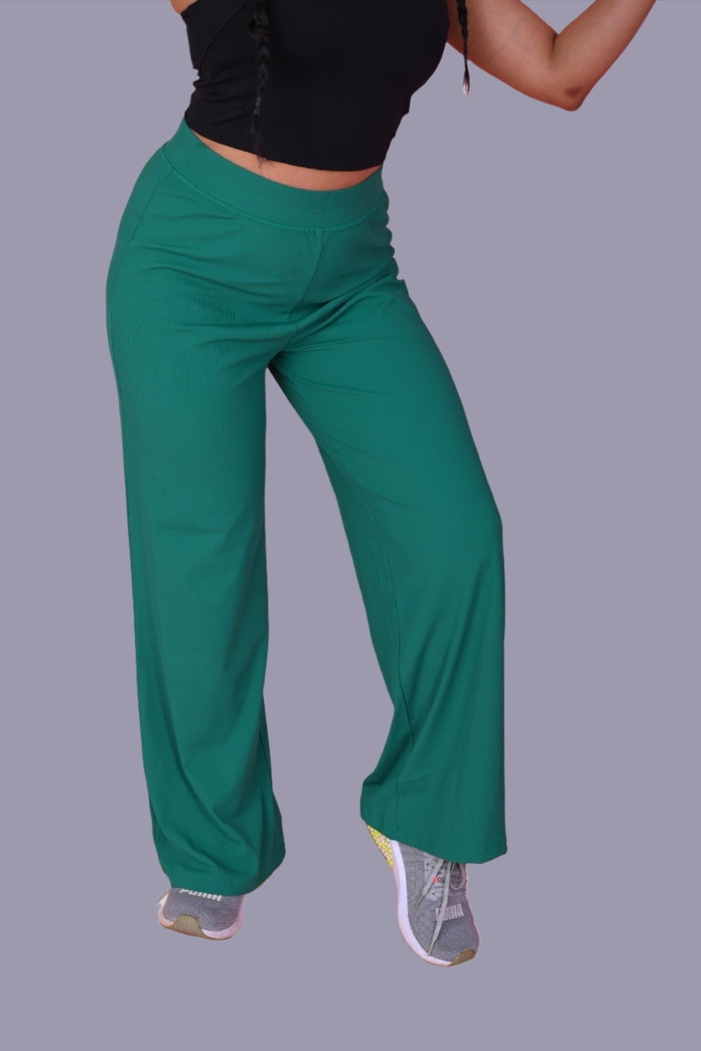 StyleFlare Pants in Green YOGINIS