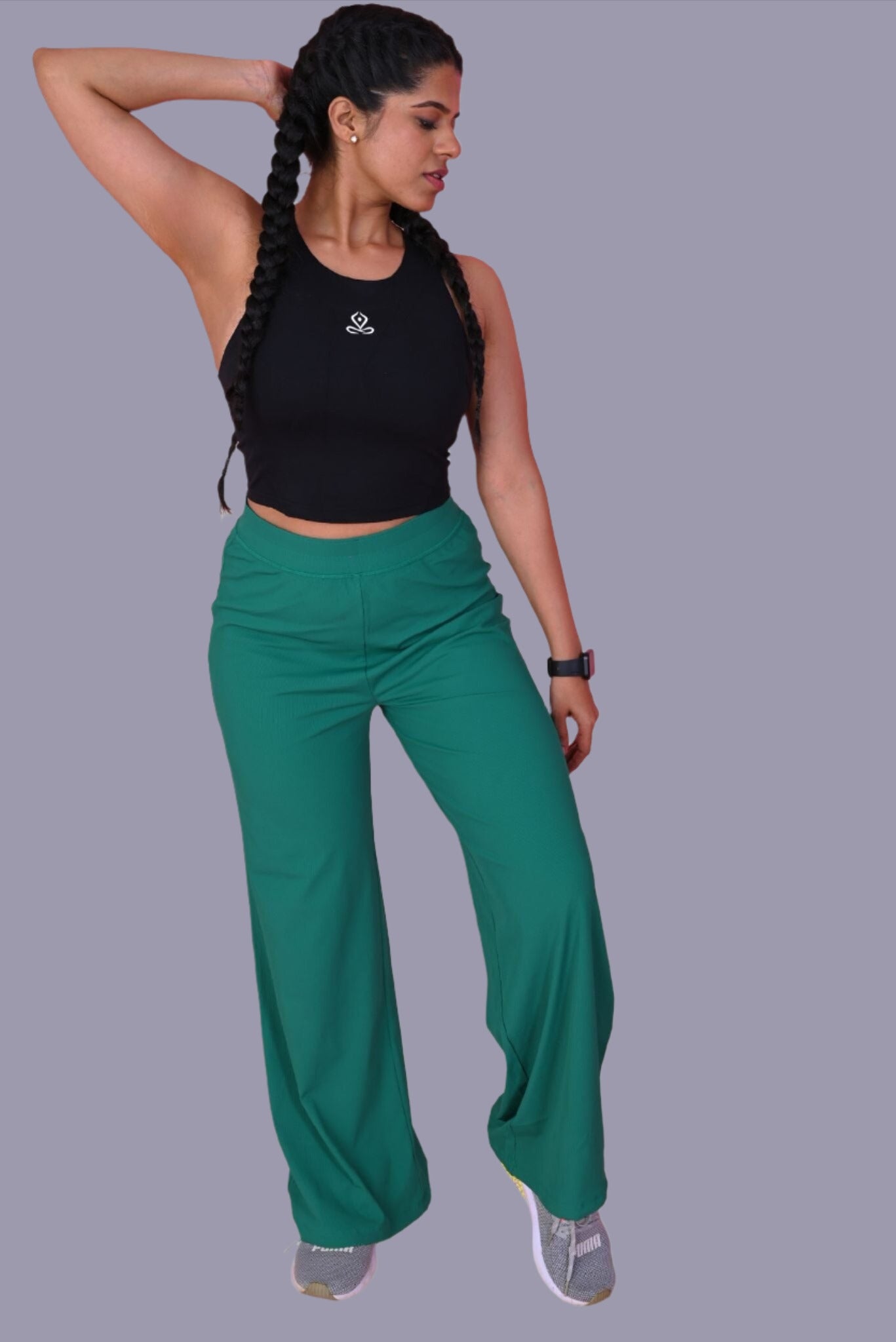 StyleFlare Pants in Green YOGINIS