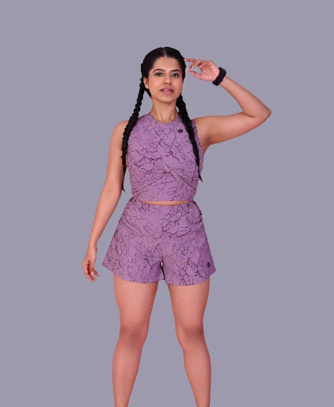 Vianca Yoga Set in Kite Purple YOGINIS