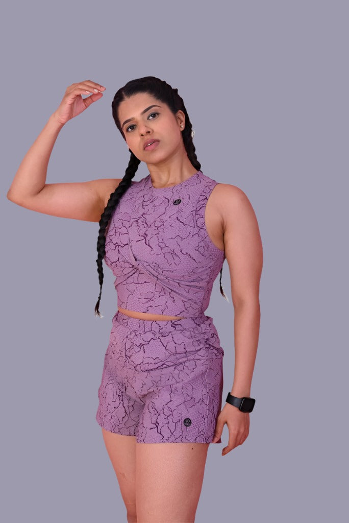 Vianca Yoga Set in Kite Purple YOGINIS