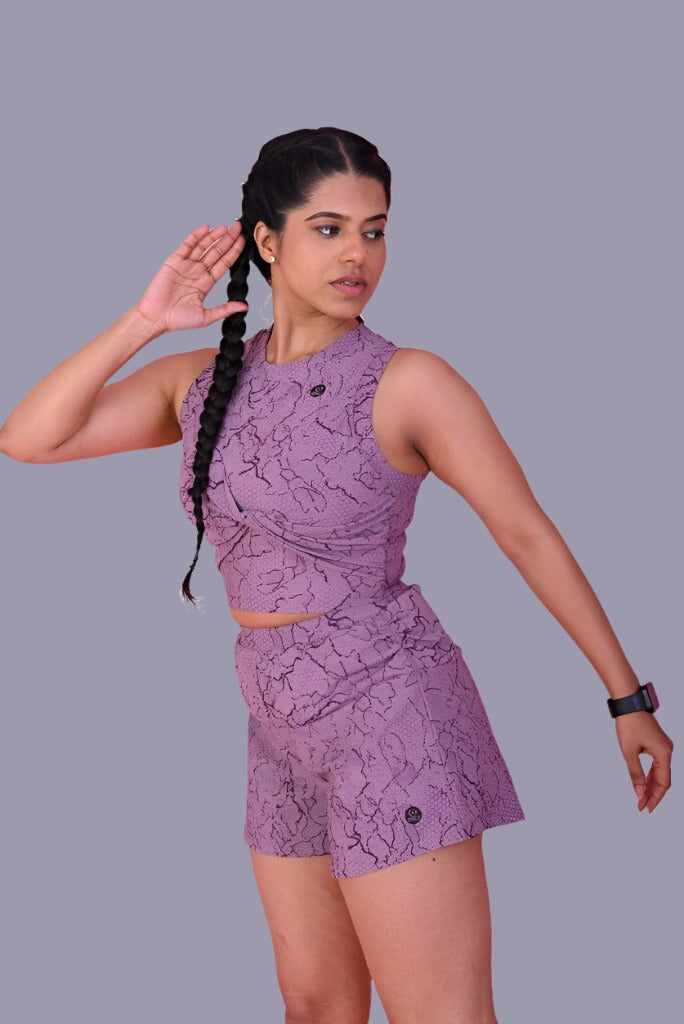 Vianca Yoga Set in Kite Purple YOGINIS