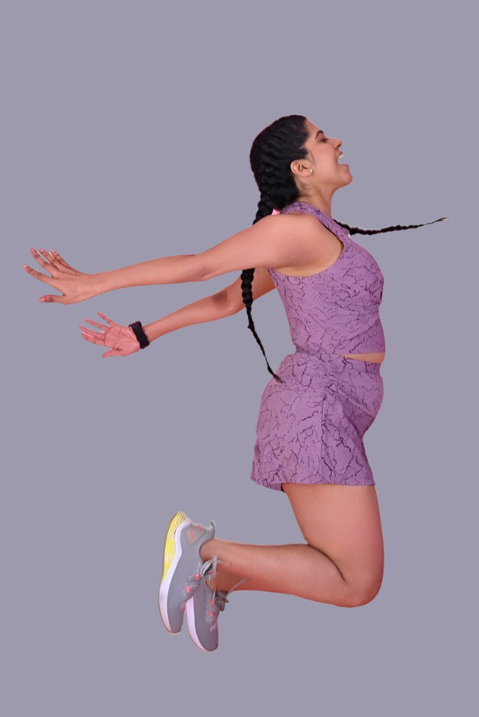 Vianca Yoga Set in Kite Purple YOGINIS