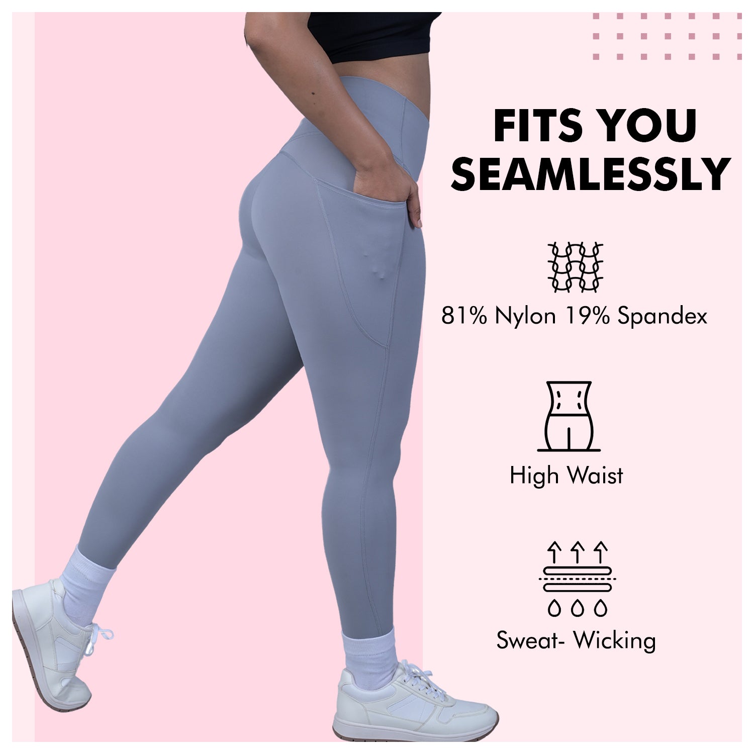 FitPouch Leggings - Rhino Grey