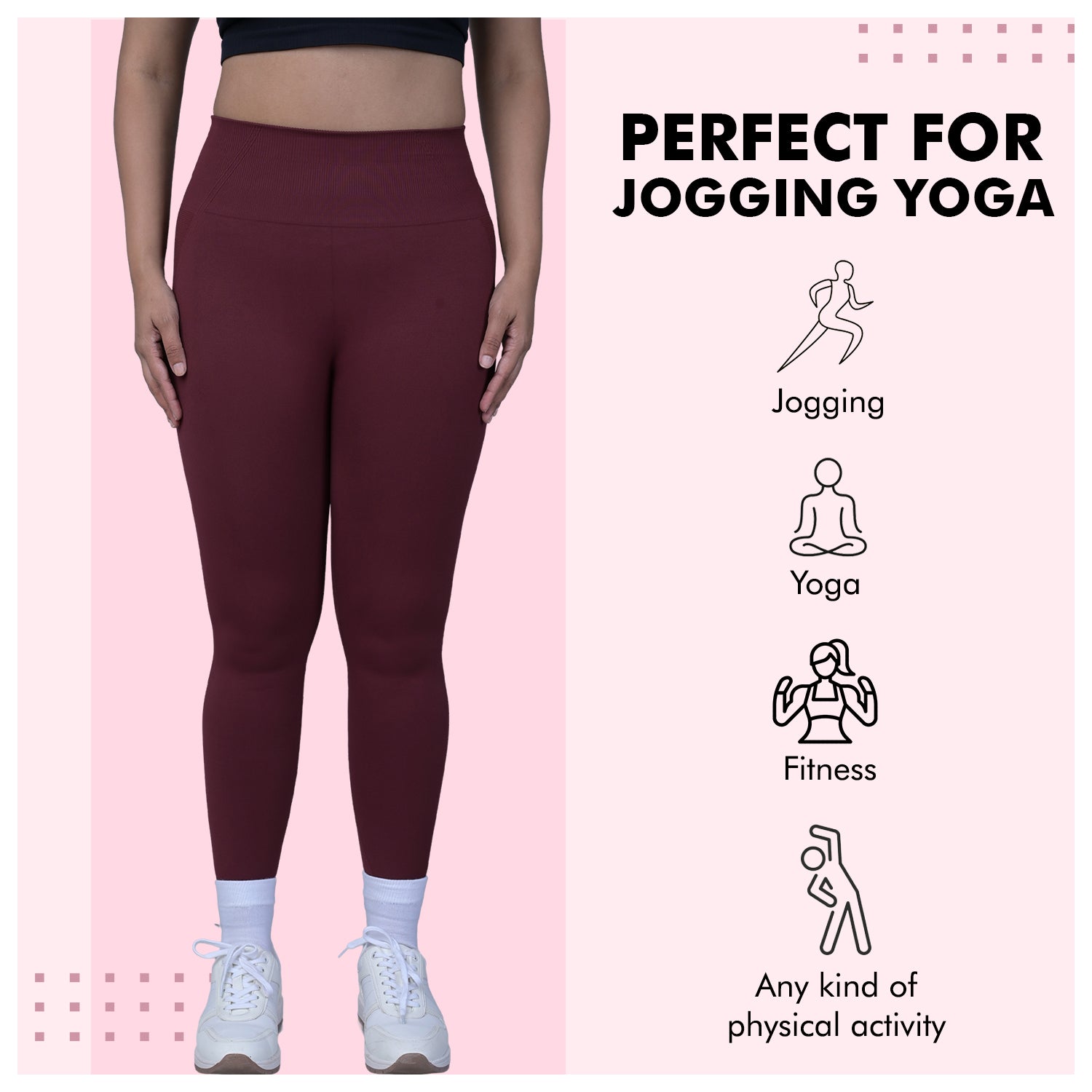 Sleek Leggings - Maroon