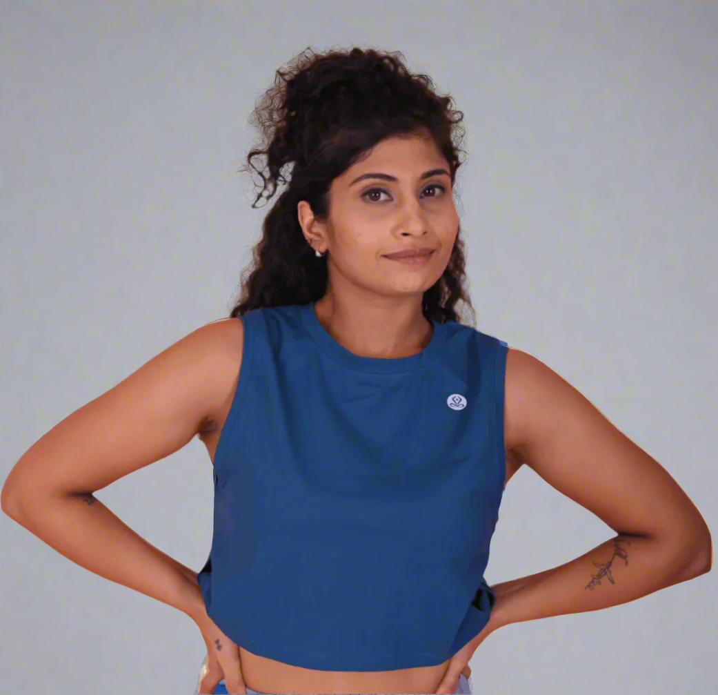 Athleisure Top - Lake Blue