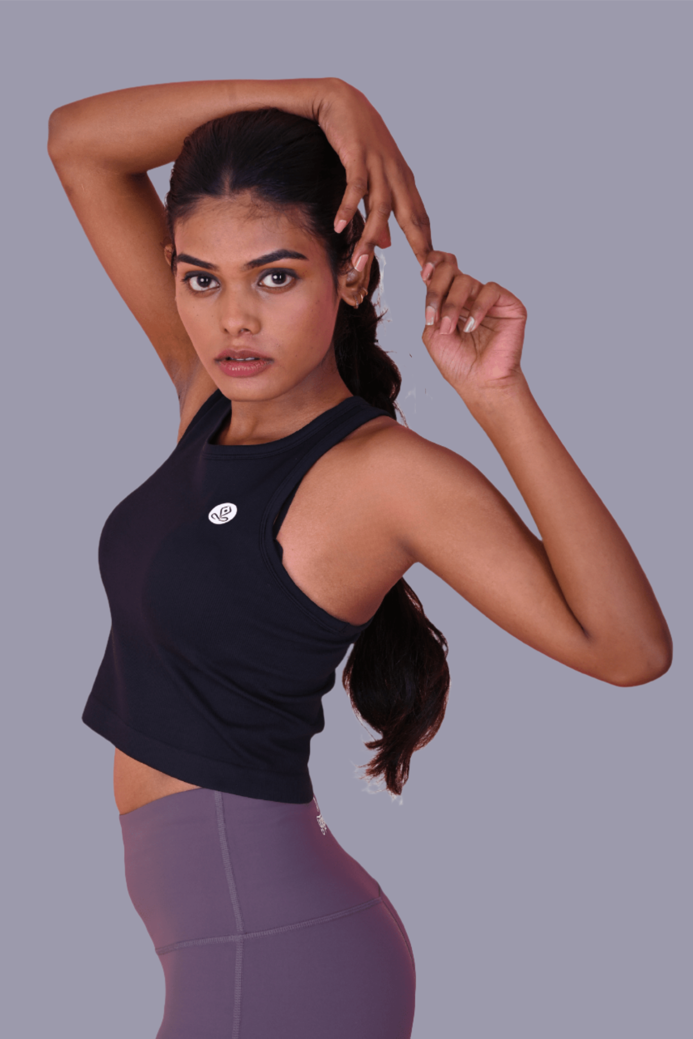 Stretchy Top in Black YOGINIS 