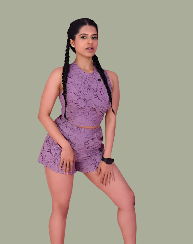 Vianca Yoga Set in Kite Purple YOGINIS